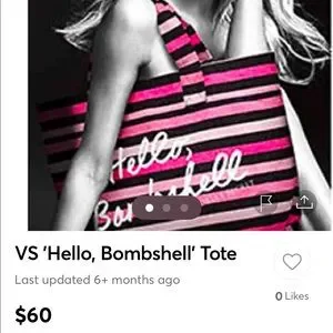 ☆Victoria's secret HELLO BOMBSHELLストライプトートバッグ☆ Victoria's Secret | Bags | Victoria Secrets Hello Bombshell